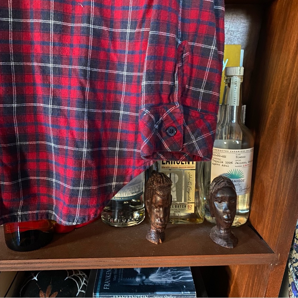 Rails Red Tartan Plaid Button Down Size Large - image 3